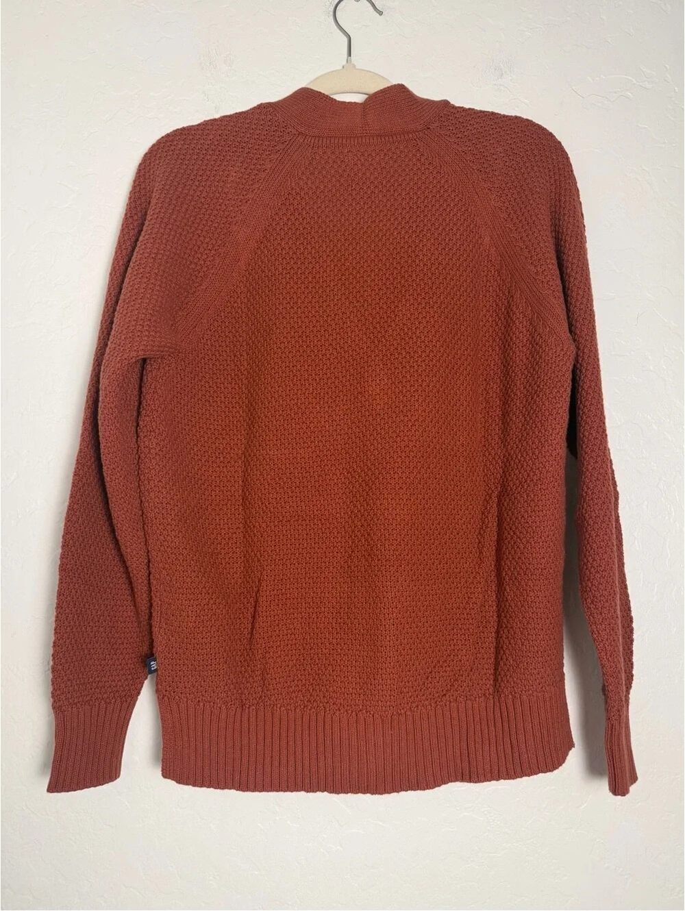 GAP Women's Chunky Knit Cardigan Sweater S Rust - Picture 2 of 7